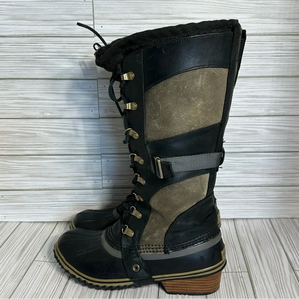 Sorel Conquest Carly Boots Womens Leather Waterproof Tall boots